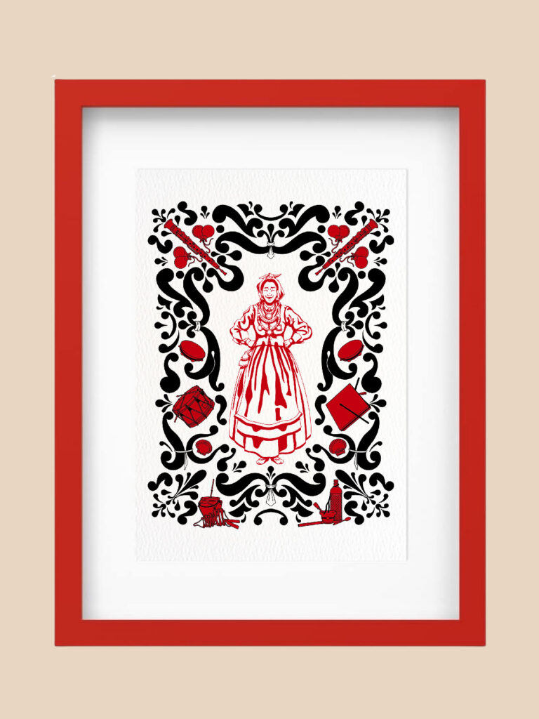 Serigrafia Justo del Rio x Cojonuda Studio Burgos
